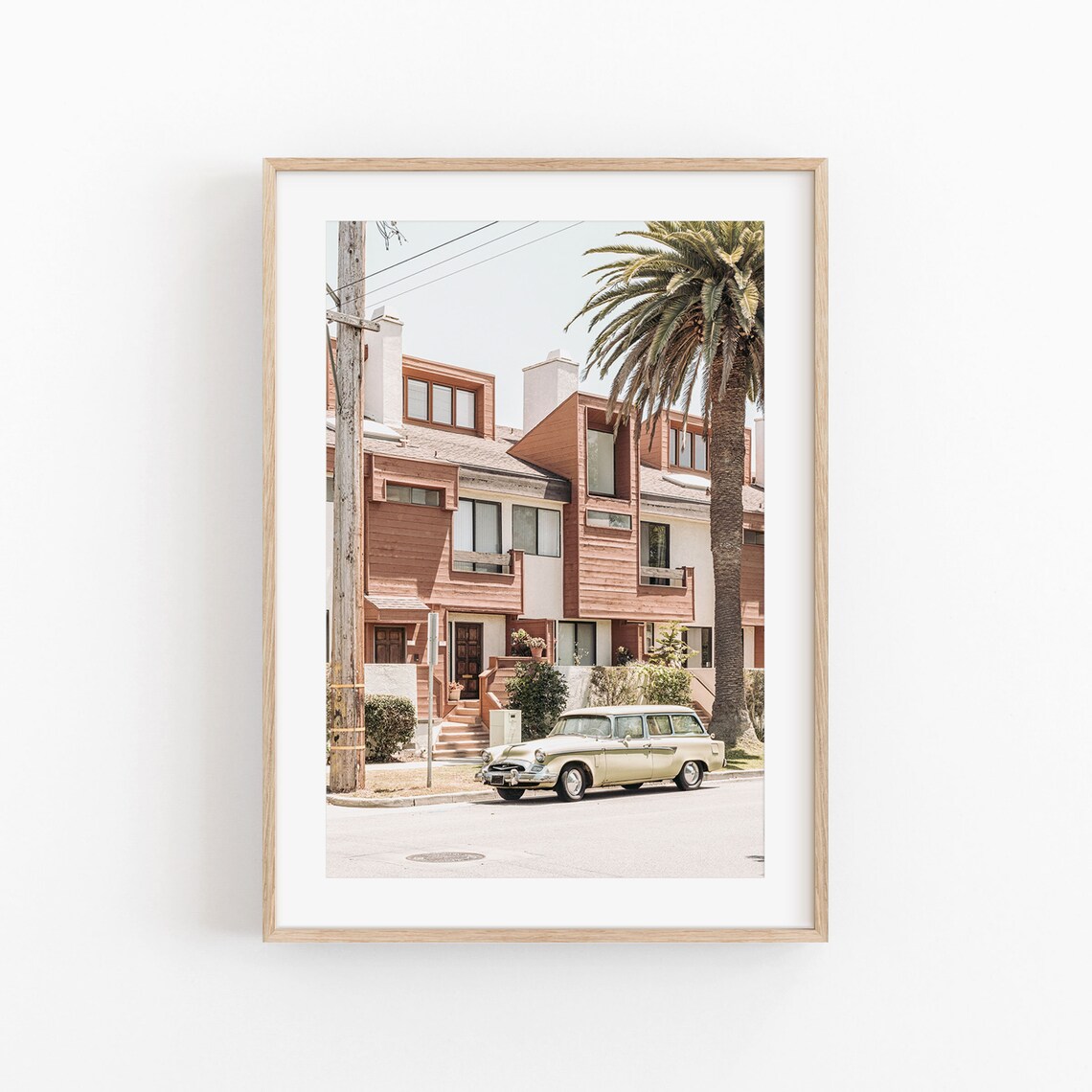 Santa Monica City Print, Cityscape Art Print