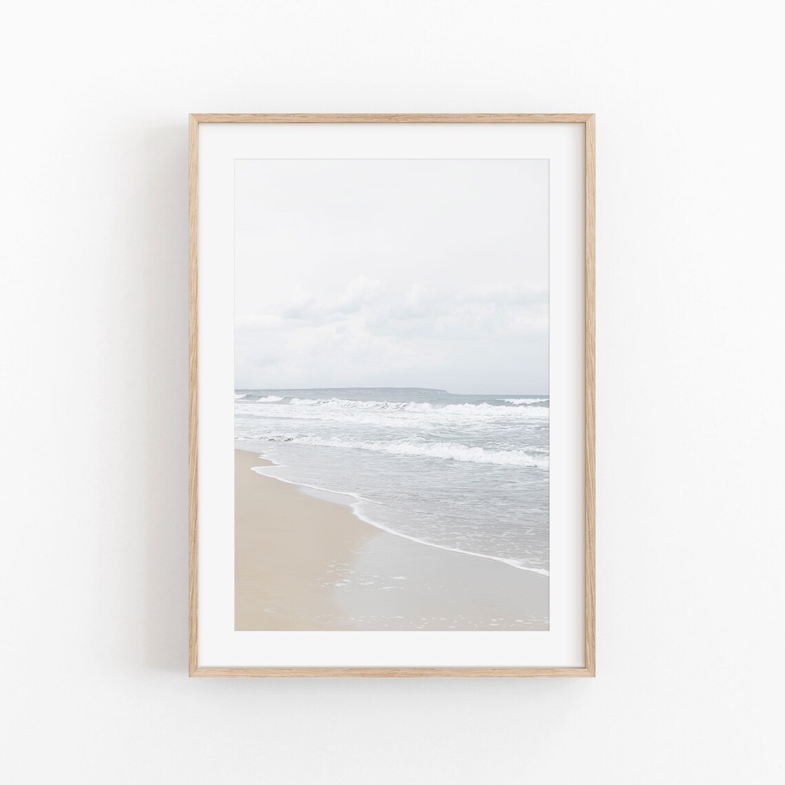 Mediterranean Sea Minimalist Art Print, Beach Decor