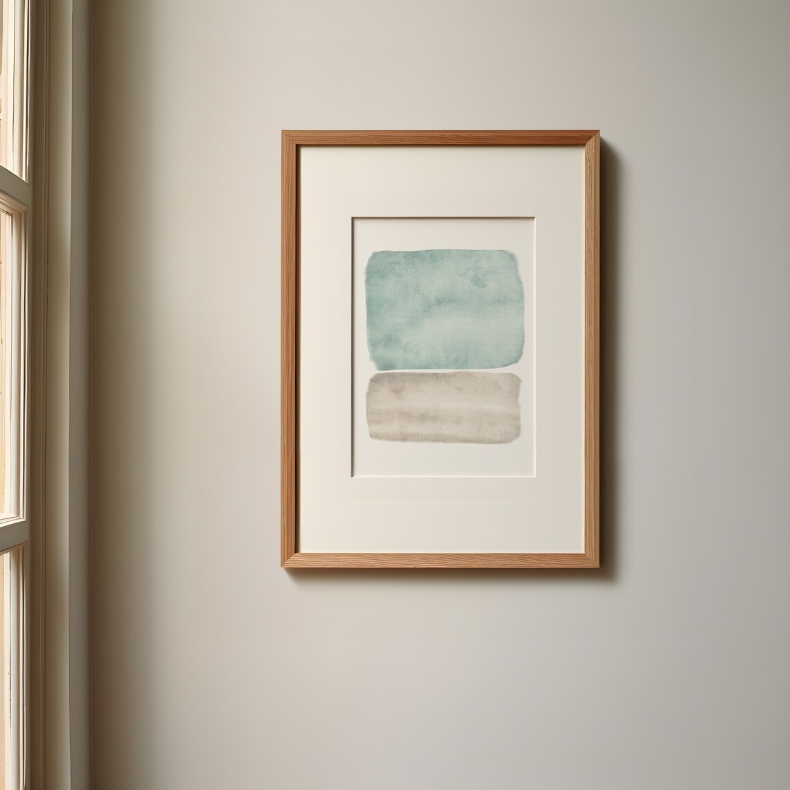 Watercolor Abstract Print, Neutral Modern Wall Art - Image 3