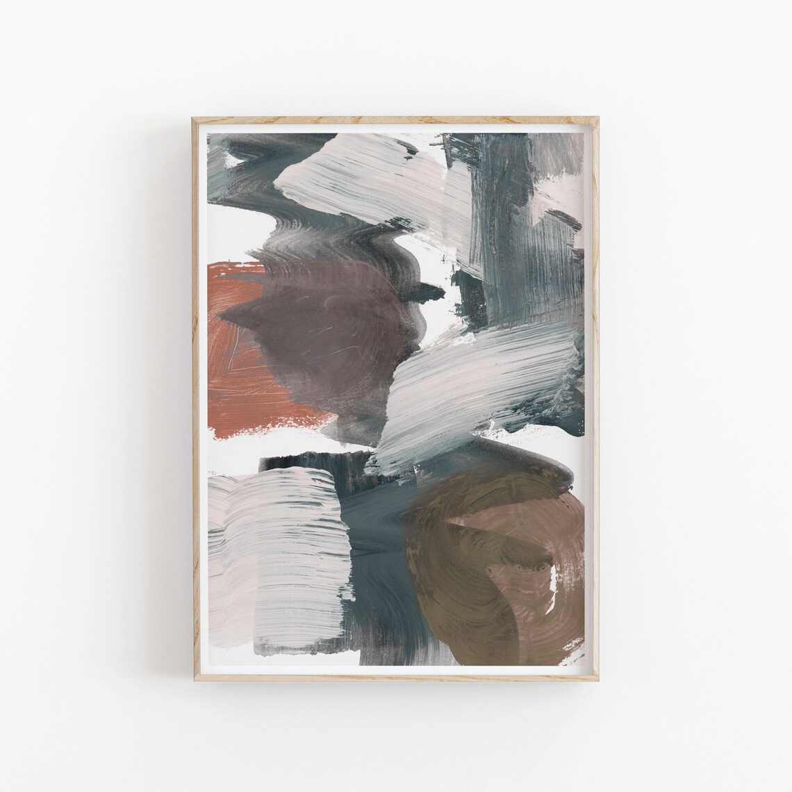 Abstract Neutral Art Print, Modern Wall Decor - Image 3