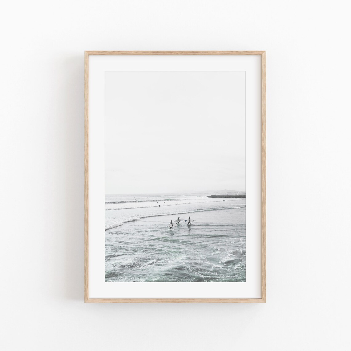 Surfing Print, Ocean Water Coastal Beach Poster