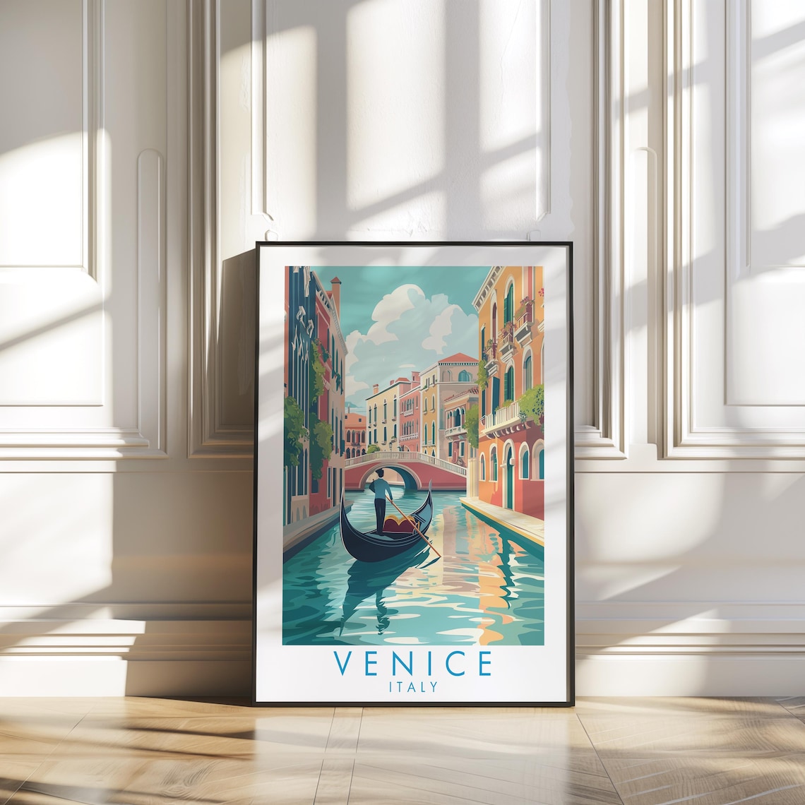Timeless Venice Italy Gondola Canal Classic Travel Art Poster
