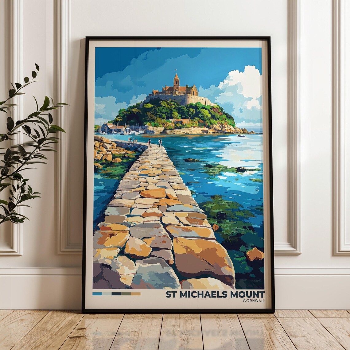 St Michaels Mount Travel Poster, Cornwall England