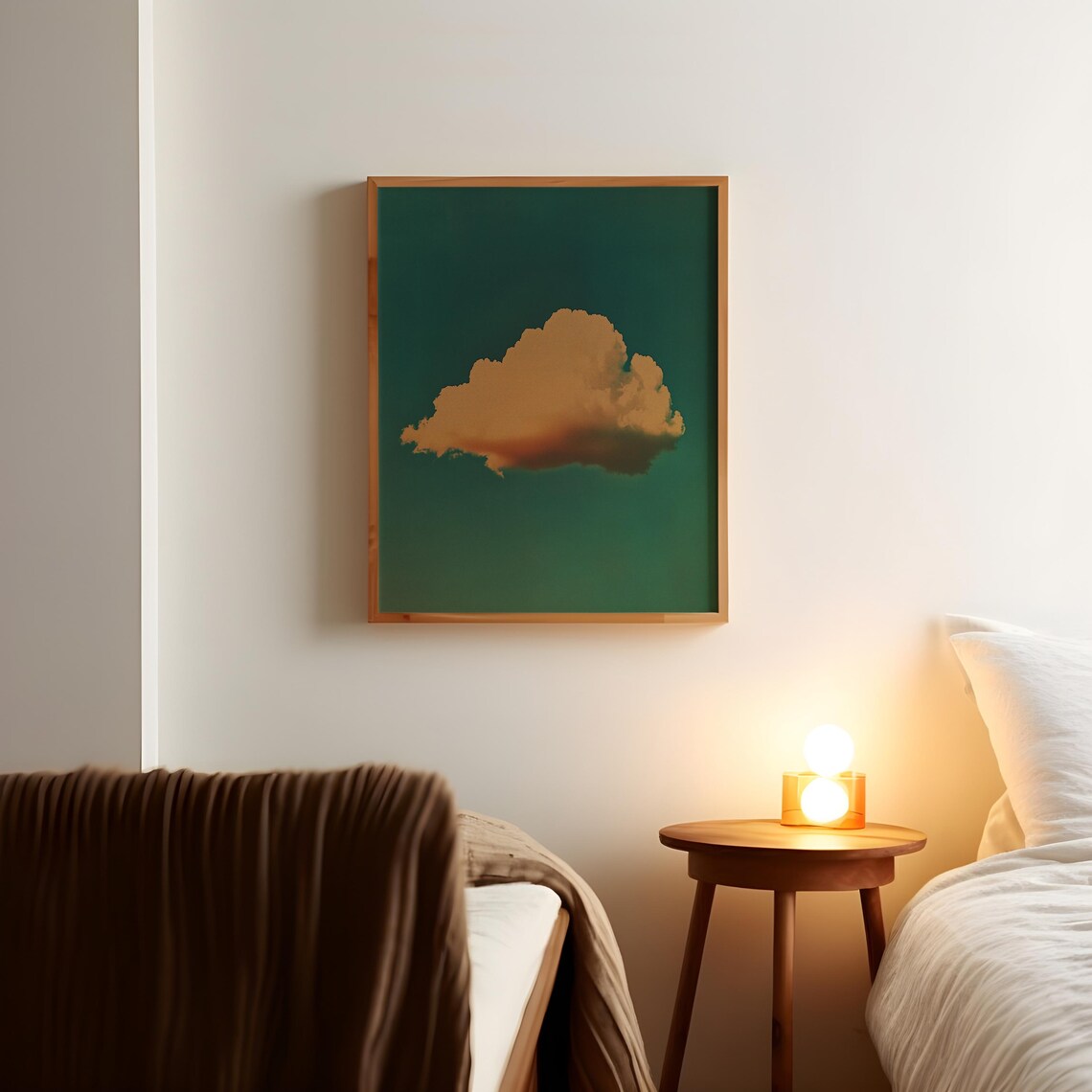 Retro Cloud In The Sky, Abstract Minimalist Art Print - Image 2