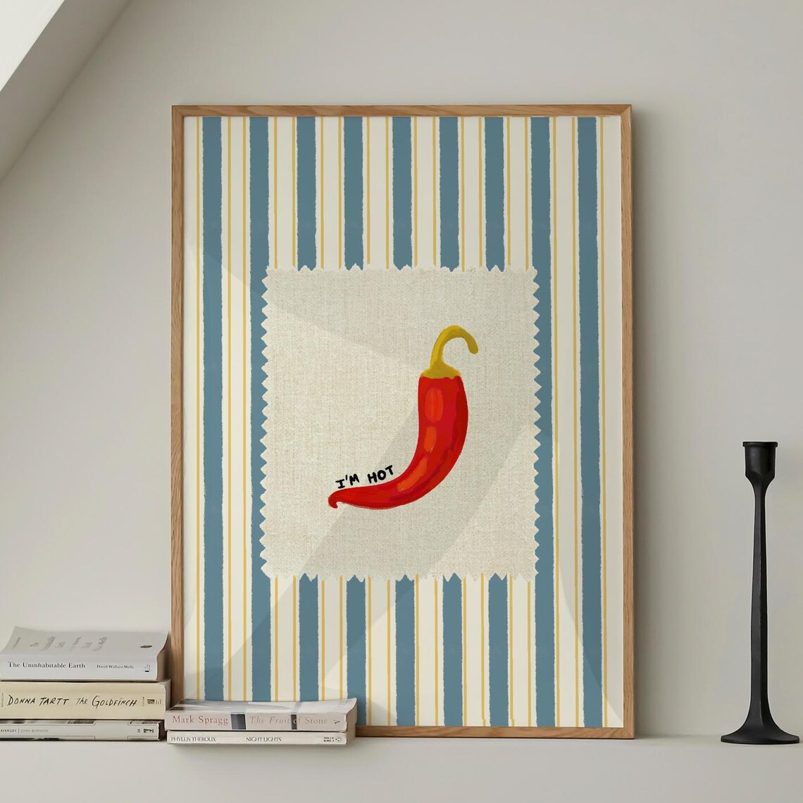 Chili Print Kitchen Spice Art, Trendy Retro Poster