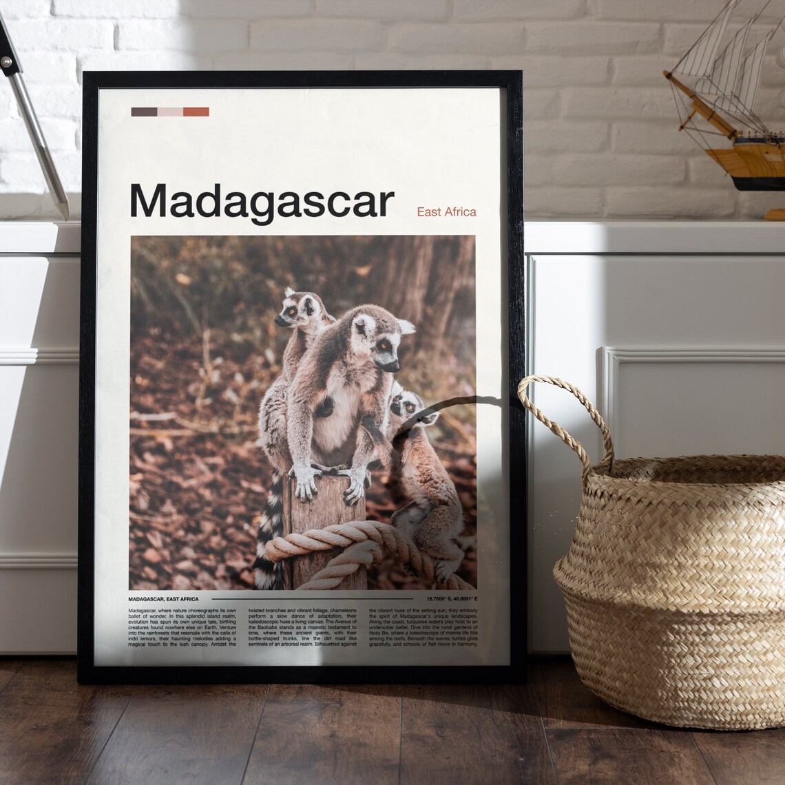 Madagascar Ring Tailed Lemur Family Wildlife Photography Poster - Image 5