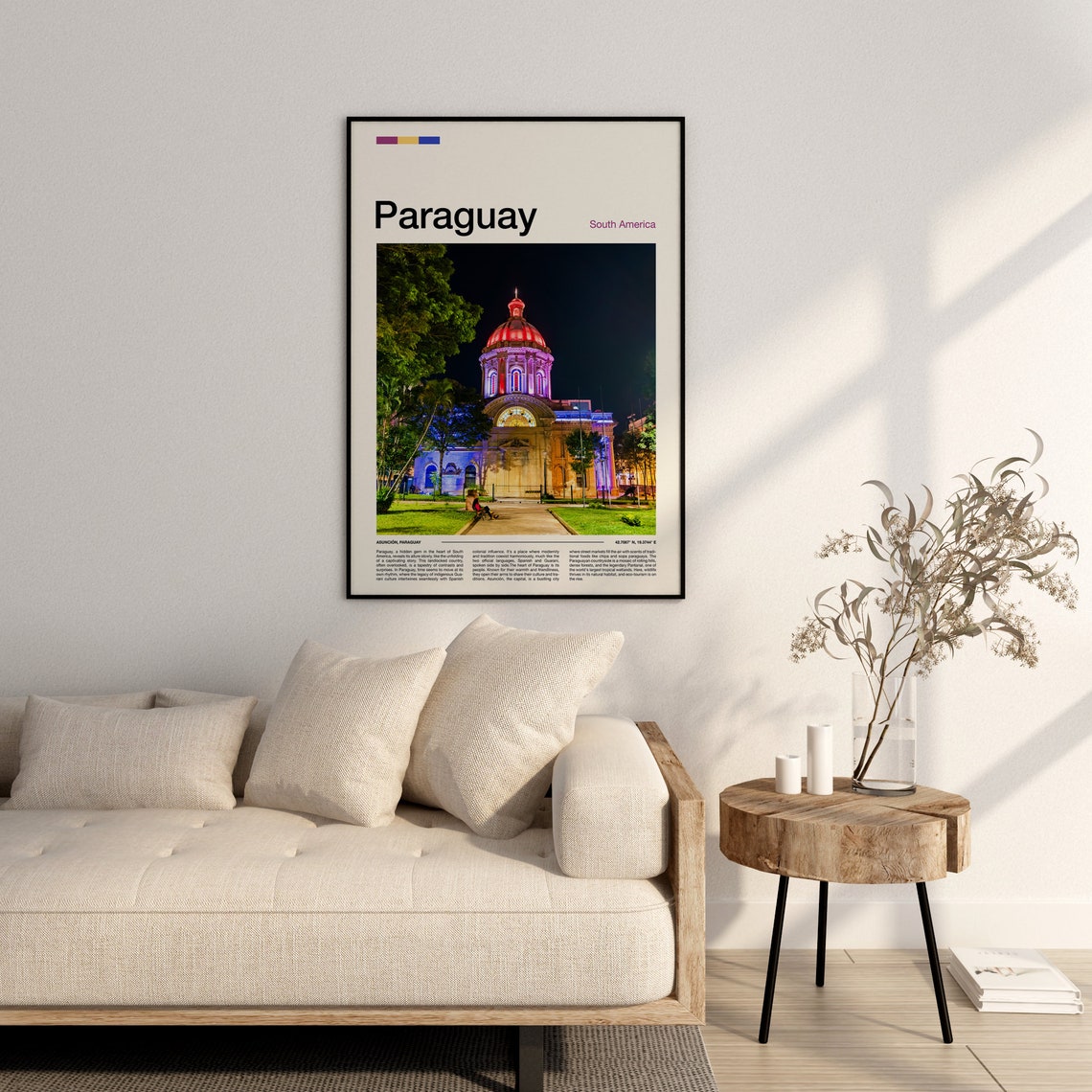 Paraguay Print Paraguay Poster Paraguay Wall Art Paraguay Art Print Paraguay Photo Paraguay Gifts Travel Poster Traveler Gifts - Image 3