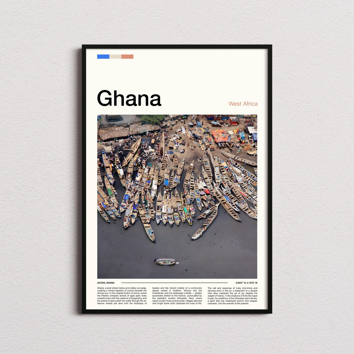 Ghana Print Ghana Poster Ghana Wall Art Ghana Art Print Ghana Photo Travel Poster Traveler Christmas Gift