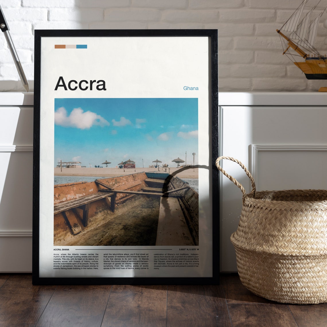 Accra Print Accra Poster Accra Wall Art Ghana Art Print Accra Photo Travel Poster Traveler Gift Travel Lover Christmas Gift - Image 5