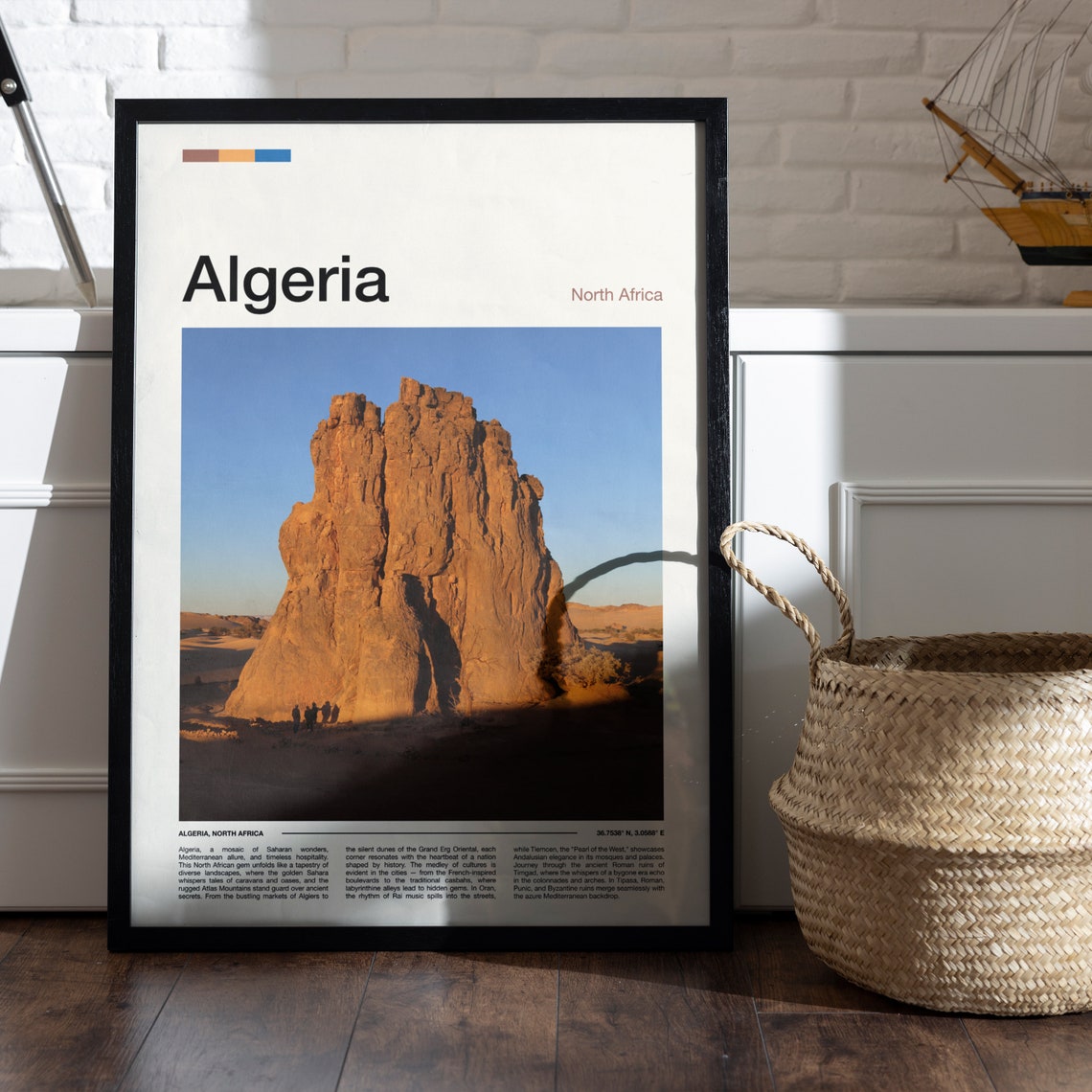 Algeria Sahara Desert Sandstone Rock Formation Photography Poster - Image 5