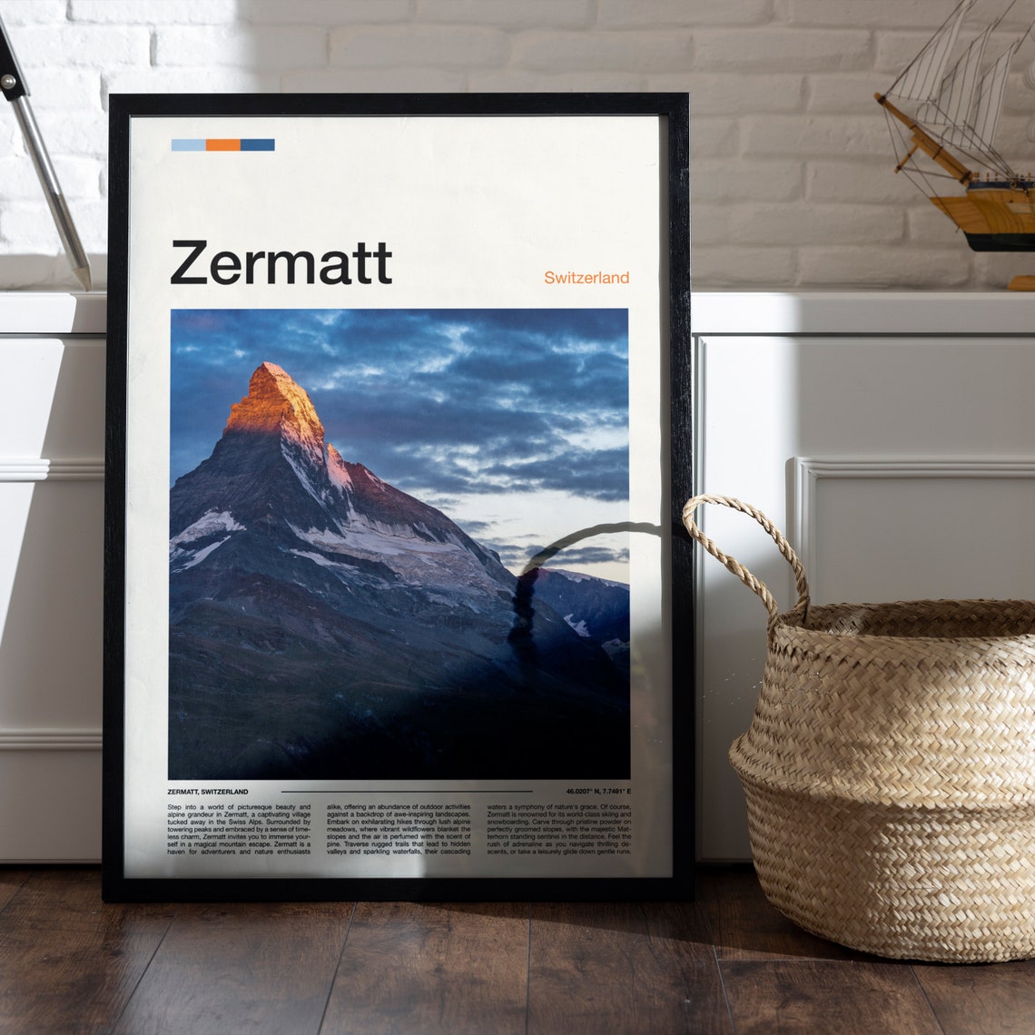 Zermatt Switzerland Iconic Matterhorn Pyramid Alpenglow Peak Poster - Image 5