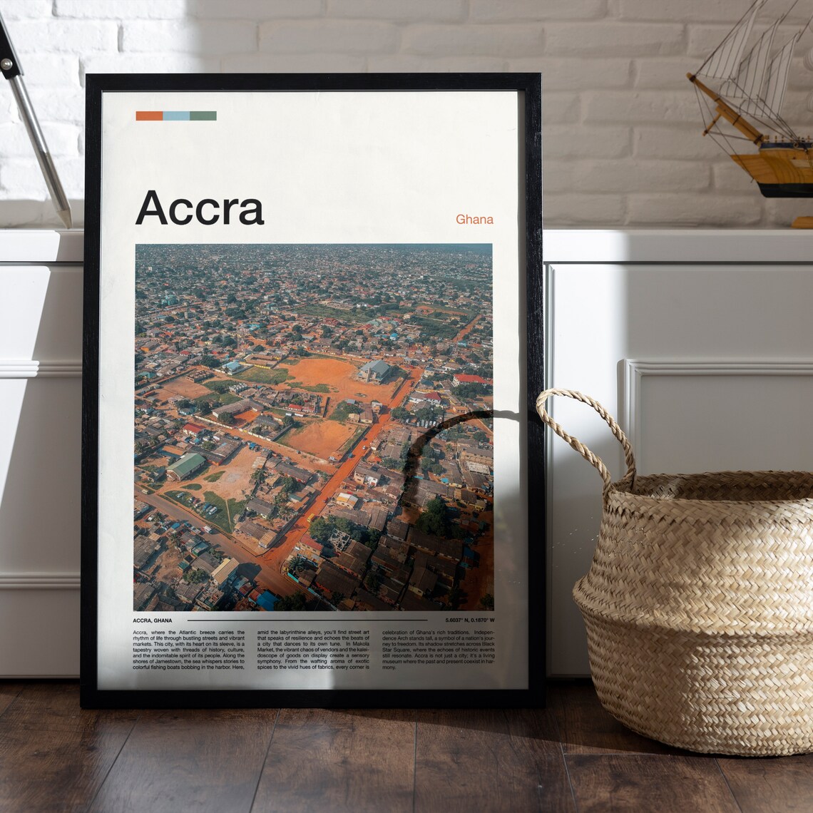 Accra Ghana West Africa City Aerial Urban Landscape Photo Poster - Image 5