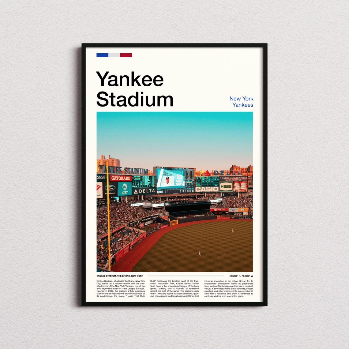 Yankee Stadium New York Yankees Scoreboard Bronx Ballpark Poster
