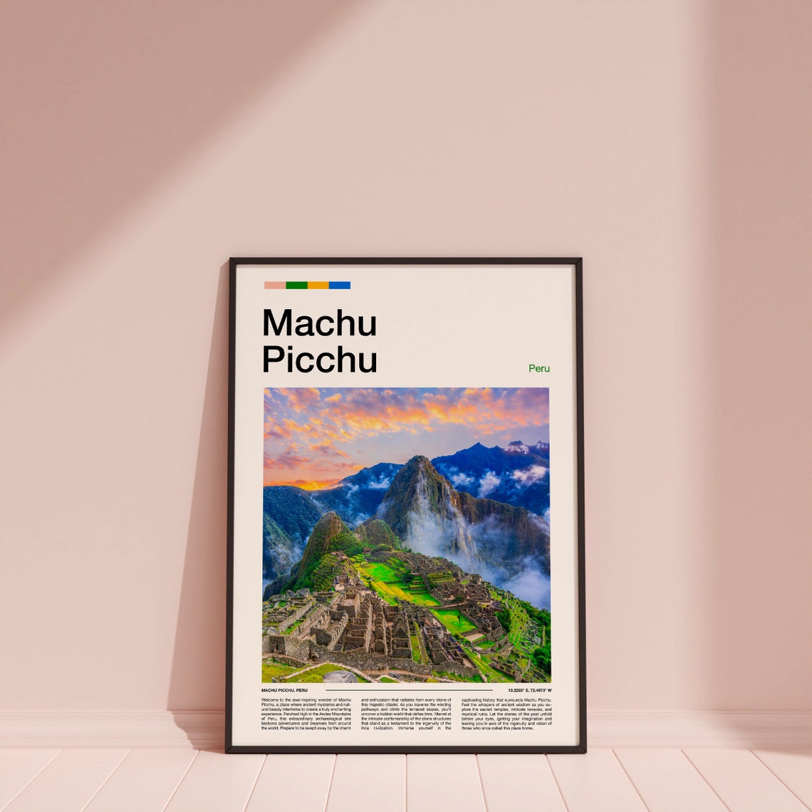 Machu Picchu Peru Ancient Inca Ruins Andes Mountains Sunset Poster - Image 4
