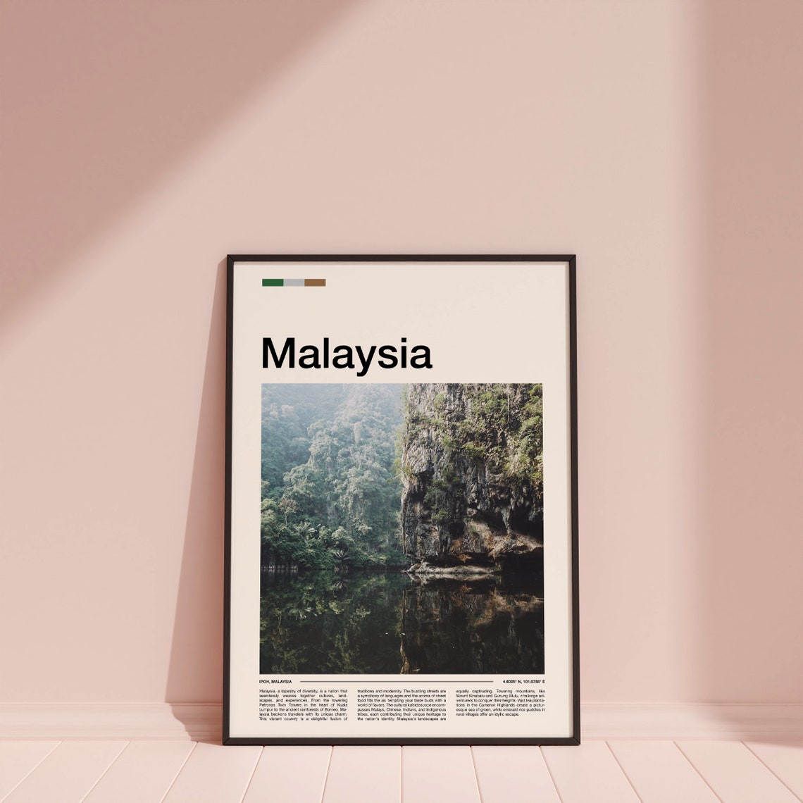 Malaysia Ipoh Jungle Gorge Mirror Water Tropical Forest Poster - Image 4
