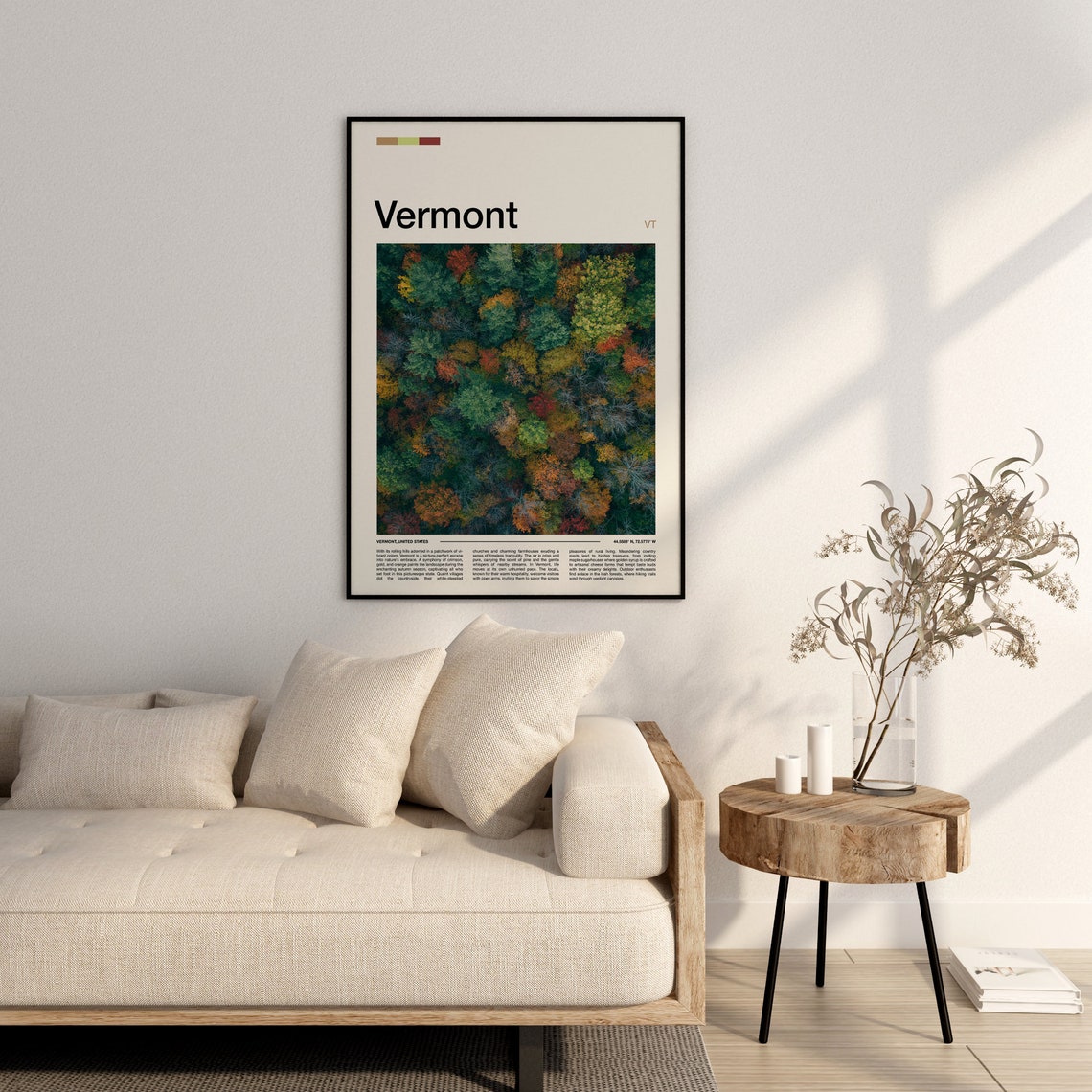 Vermont Autumn Forest Canopy Aerial Fall Colors Photography Poster - Image 3