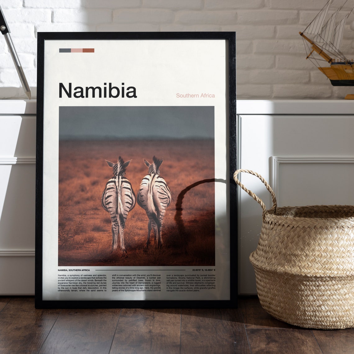 Namibia Safari Zebras Savanna Southern Africa Wildlife Poster - Image 5