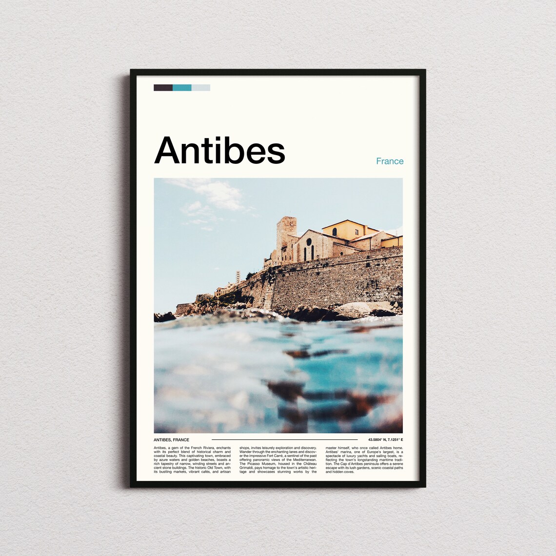 Antibes France Old Town Stone Fortress Mediterranean Coastline Poster