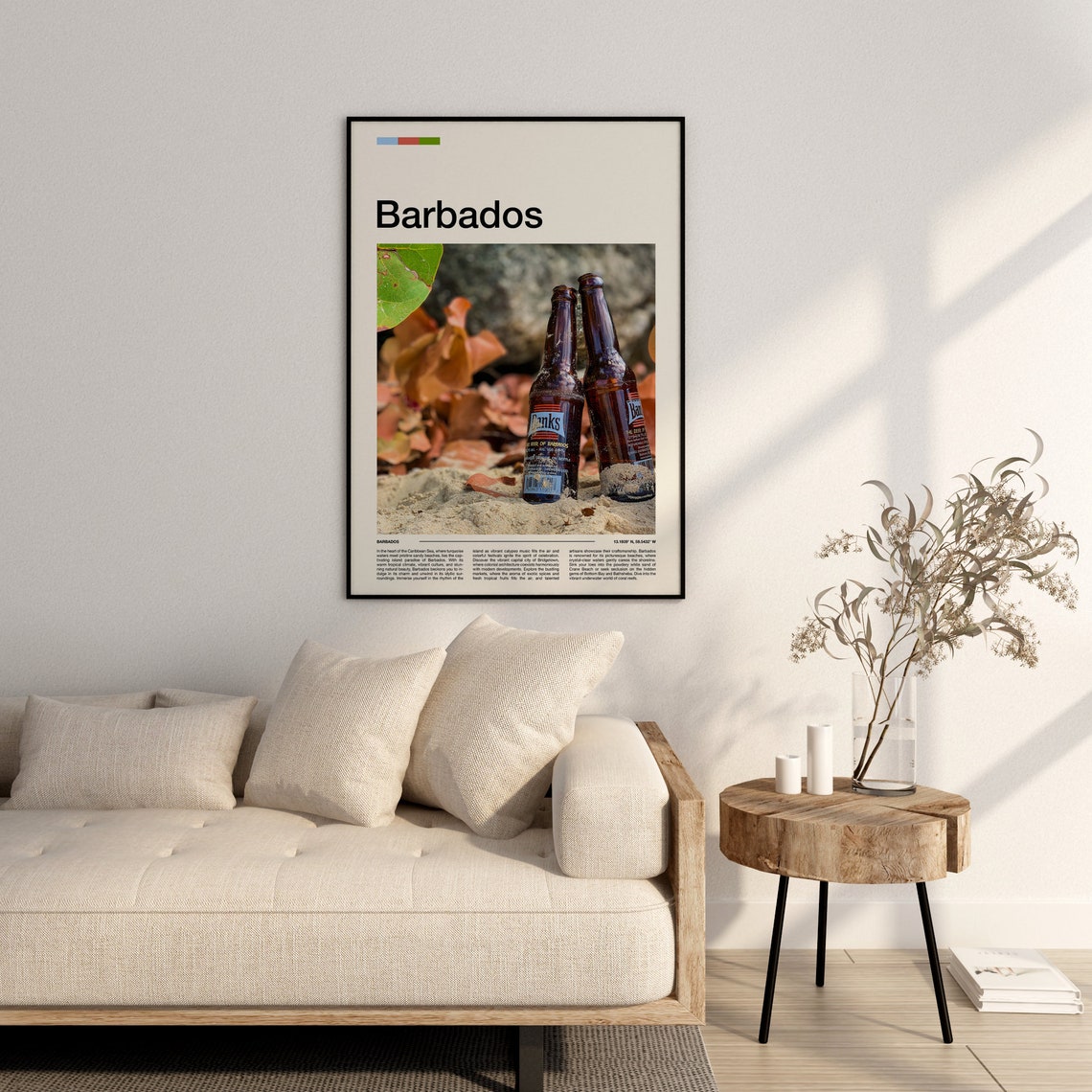 Barbados Banks Beer Bottles Tropical Beach Photography Poster - Image 3