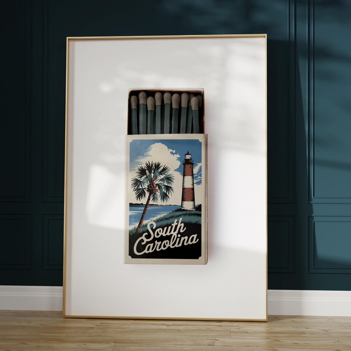 South Carolina Matchbox Print South Carolina Print South Carolina Poster South Carolina Wall Art South Carolina Art Print - Image 3