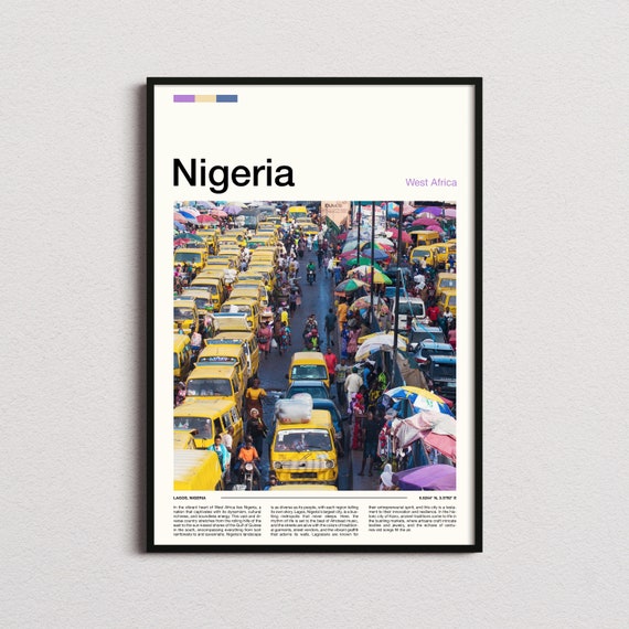 Nigeria Print Nigeria Poster Nigeria Wall Art Nigeria Art Print Nigeria Photo