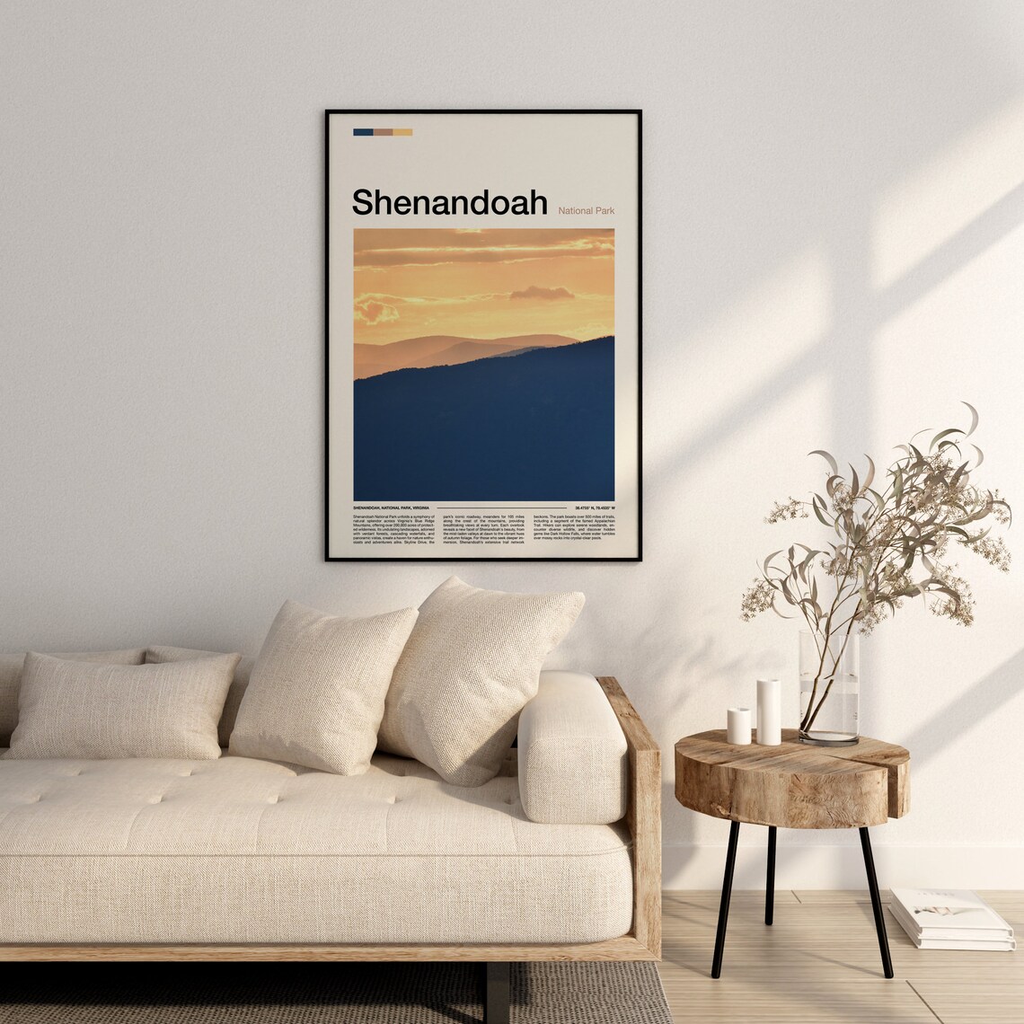 Shenandoah National Park Golden Sunset Blue Ridge Photo Poster - Image 3