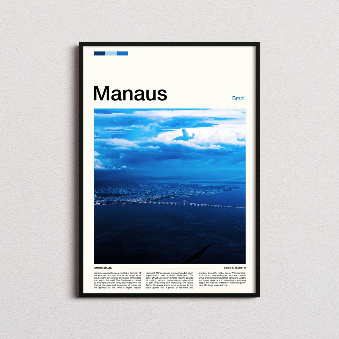 Manaus Print Brazil Poster Manaus Wall Art Manaus Art Print Manaus Photo Manaus Travel Gifts
