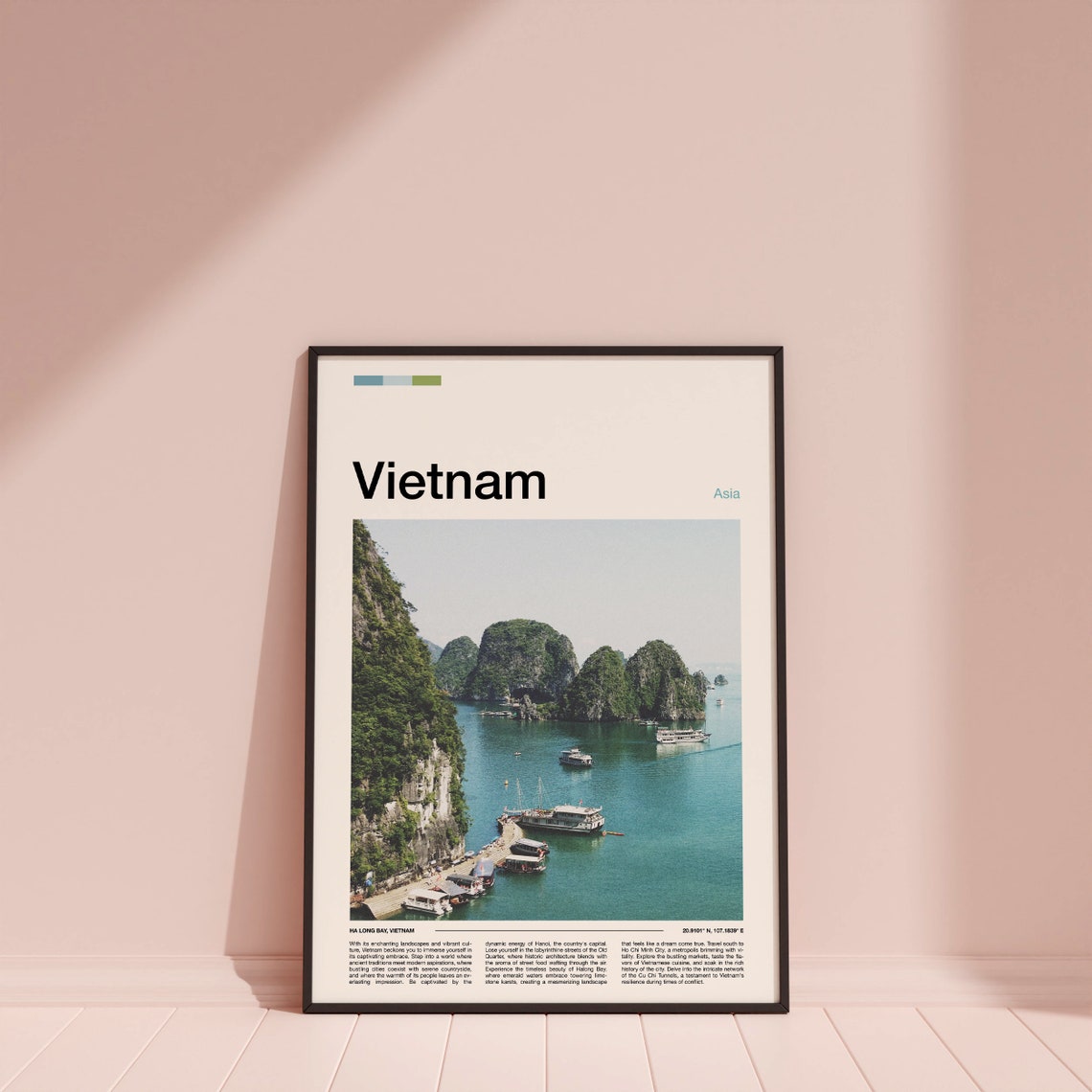 Vietnam Ha Long Bay Emerald Karst Islands Cruise Boat Harbor Poster - Image 4