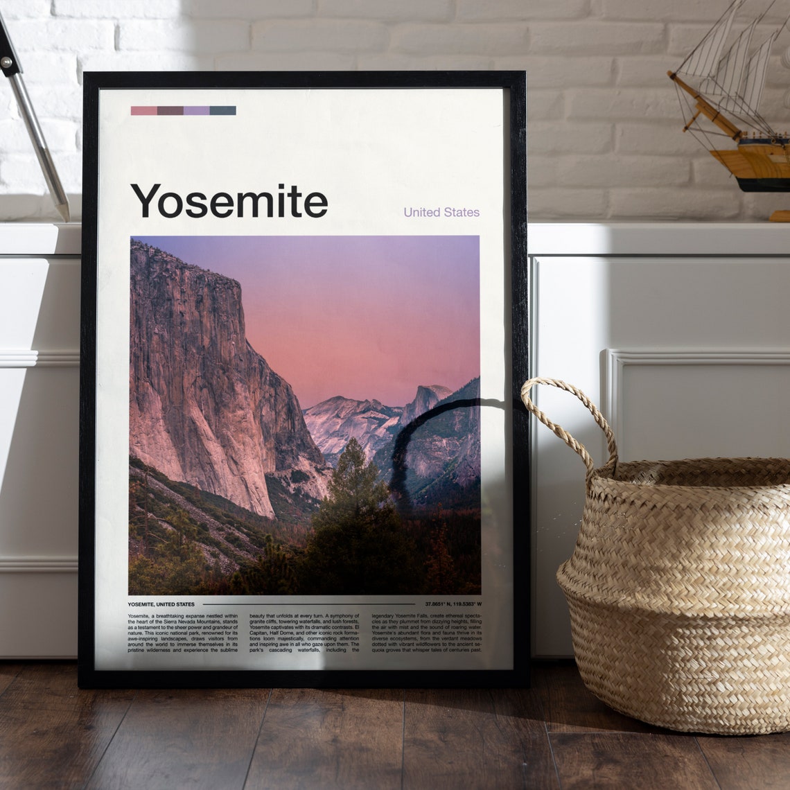 Iconic Yosemite California El Capitan Sunset Granite Cliffs Poster - Image 4