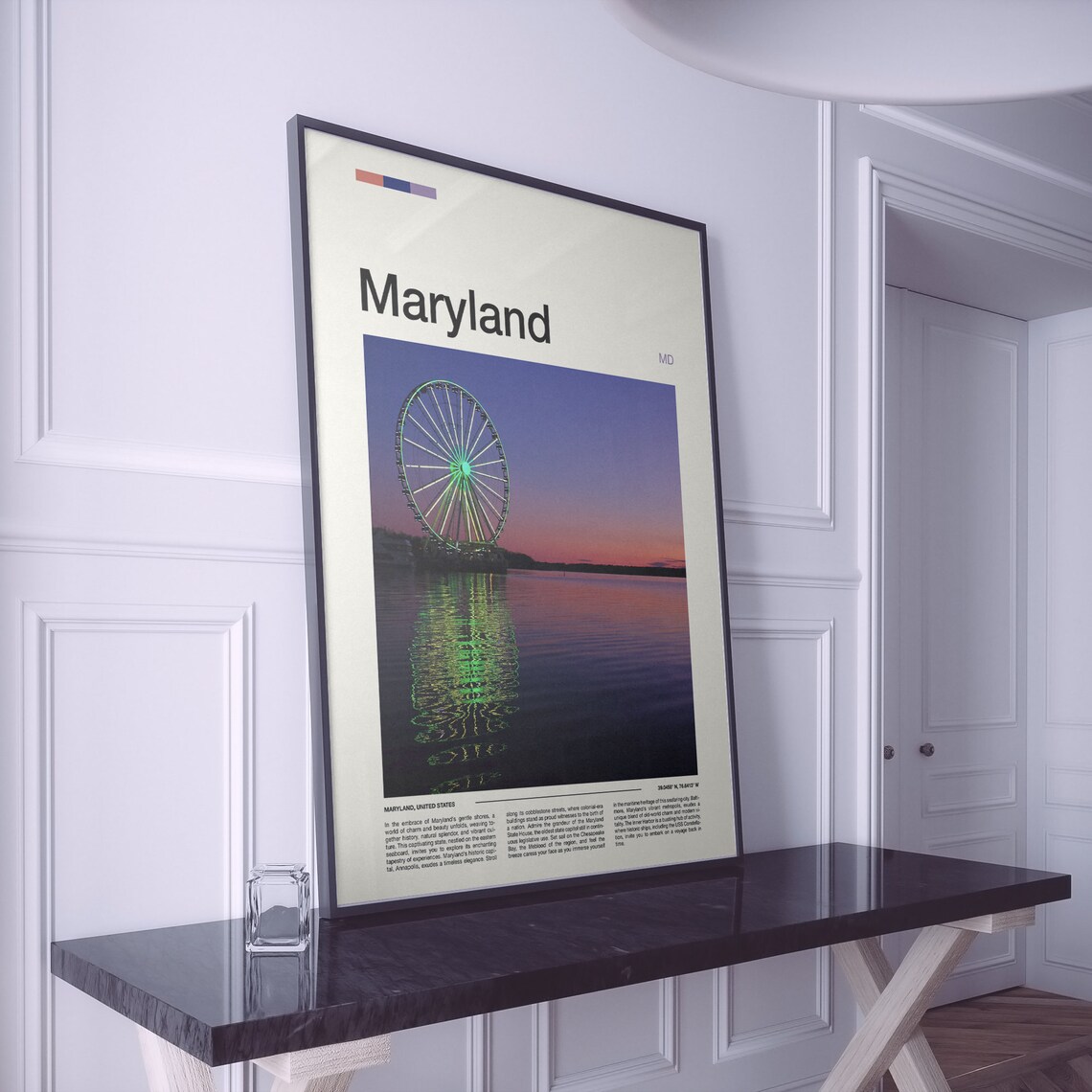 Maryland Print Maryland Poster Maryland Wall Art Maryland Art Print Maryland Photo - Image 2