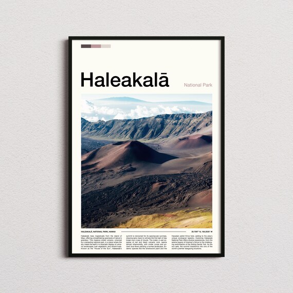 Haleakala Hawaii National Park Volcanic Crater Cones Photo Poster