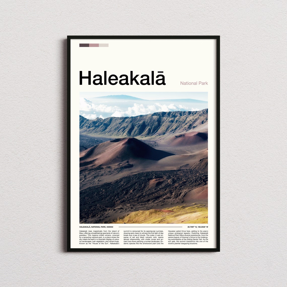 Haleakala Hawaii National Park Volcanic Crater Cones Photo Poster