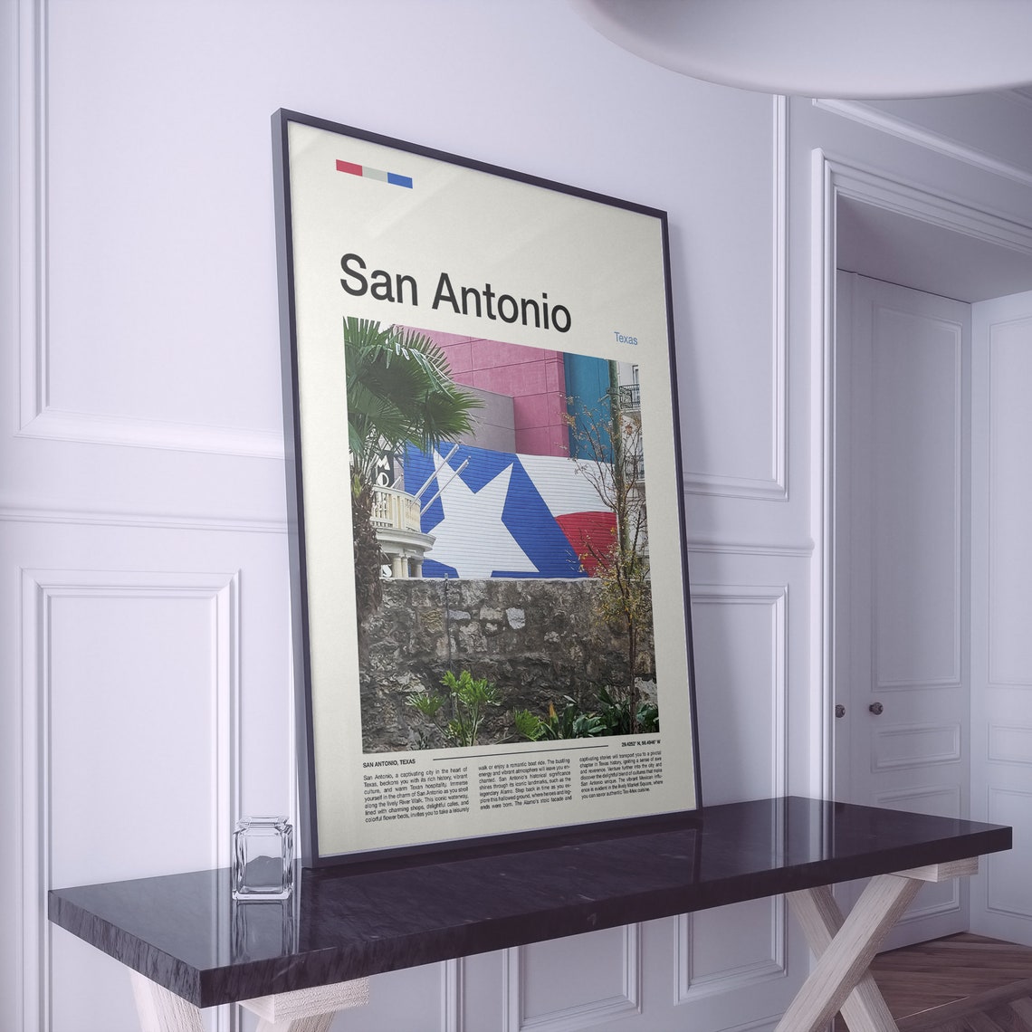 San Antonio Texas Lone Star Wall Mural Minimalist Photo Poster - Image 2
