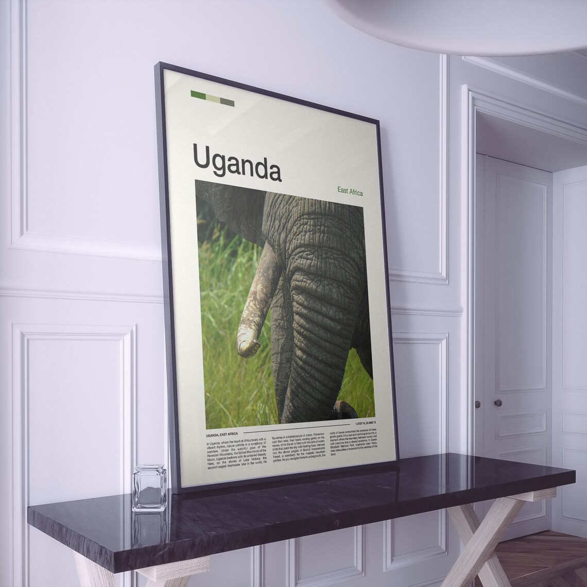 Uganda East Africa Elephant Skin Close Up Wildlife Safari Poster - Image 2