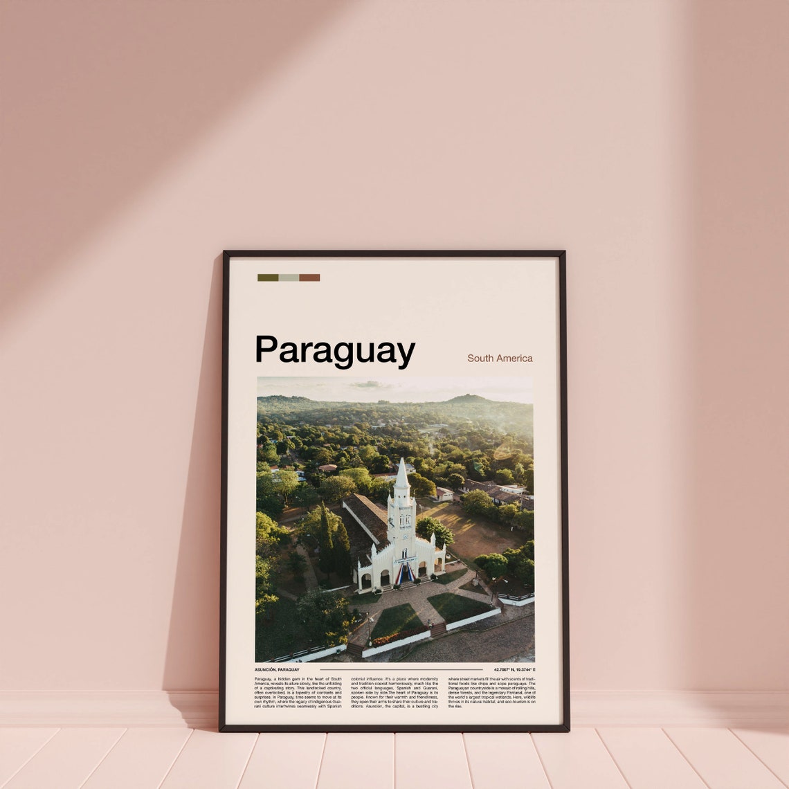 Paraguay Print Paraguay Poster Paraguay Wall Art Paraguay Art Print Paraguay Photo Paraguay Gifts Travel Poster Traveler Gifts - Image 4