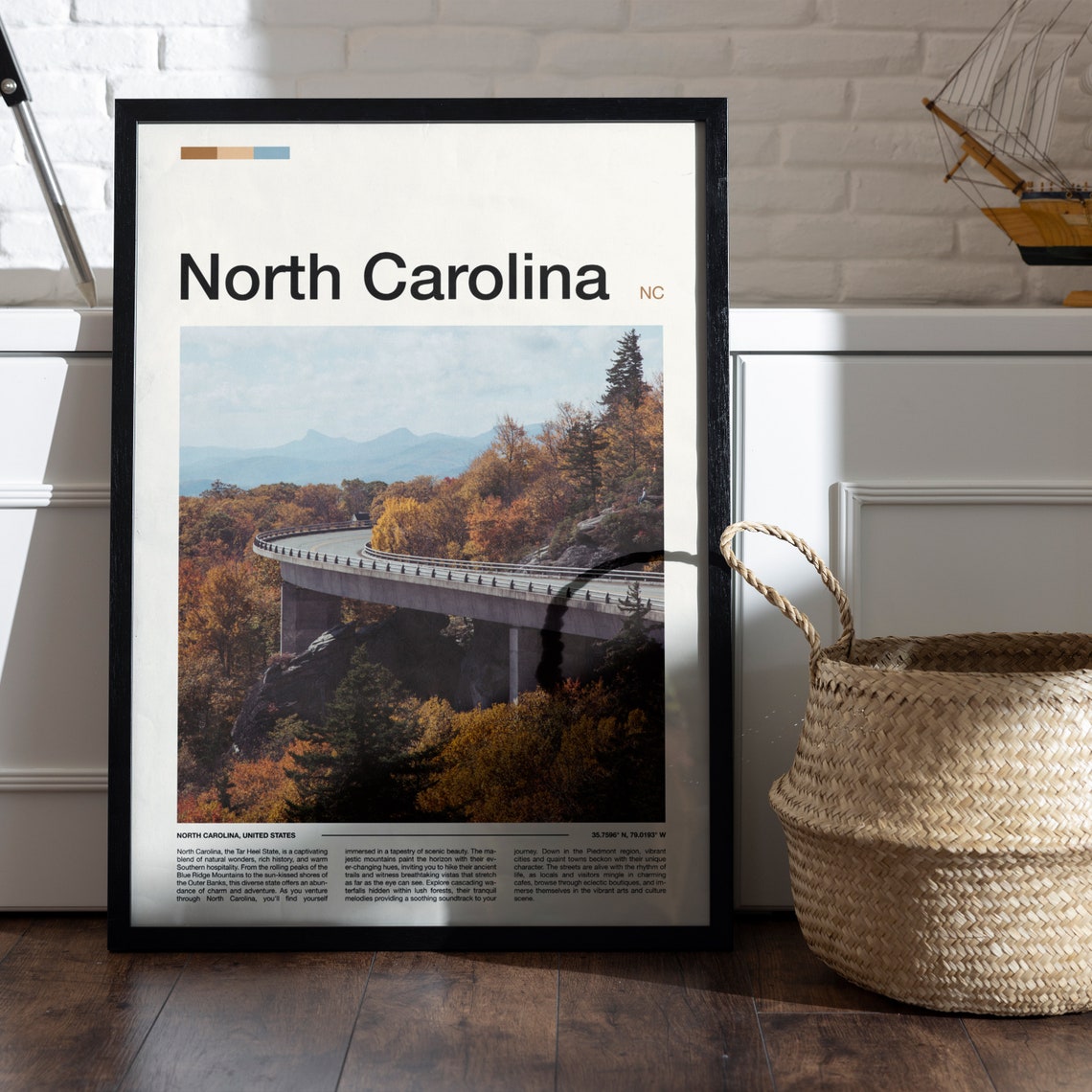North Carolina Blue Ridge Parkway Viaduct Fall Foliage Poster - Image 5