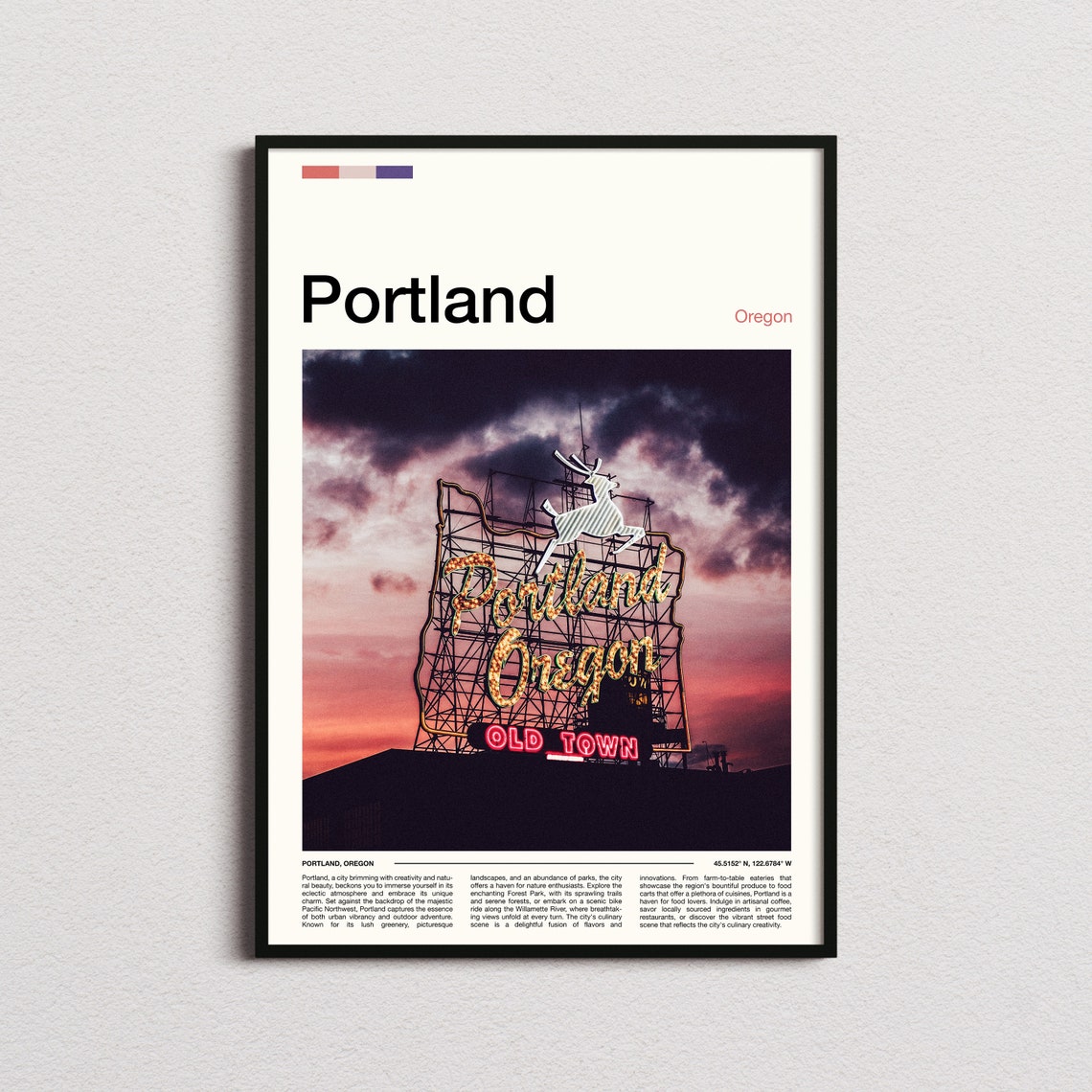 Portland Print Portland Poster Portland Wall Art Oregon Art Print Portland Photo