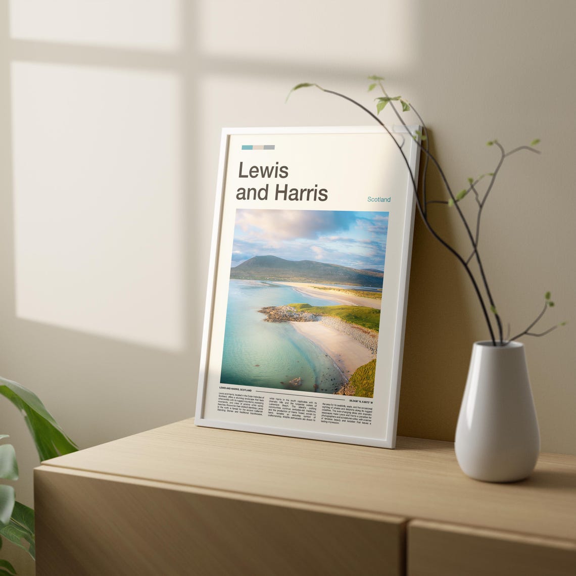 Lewis and Harris Scotland Turquoise Beach Coast Photography Poster - Image 3