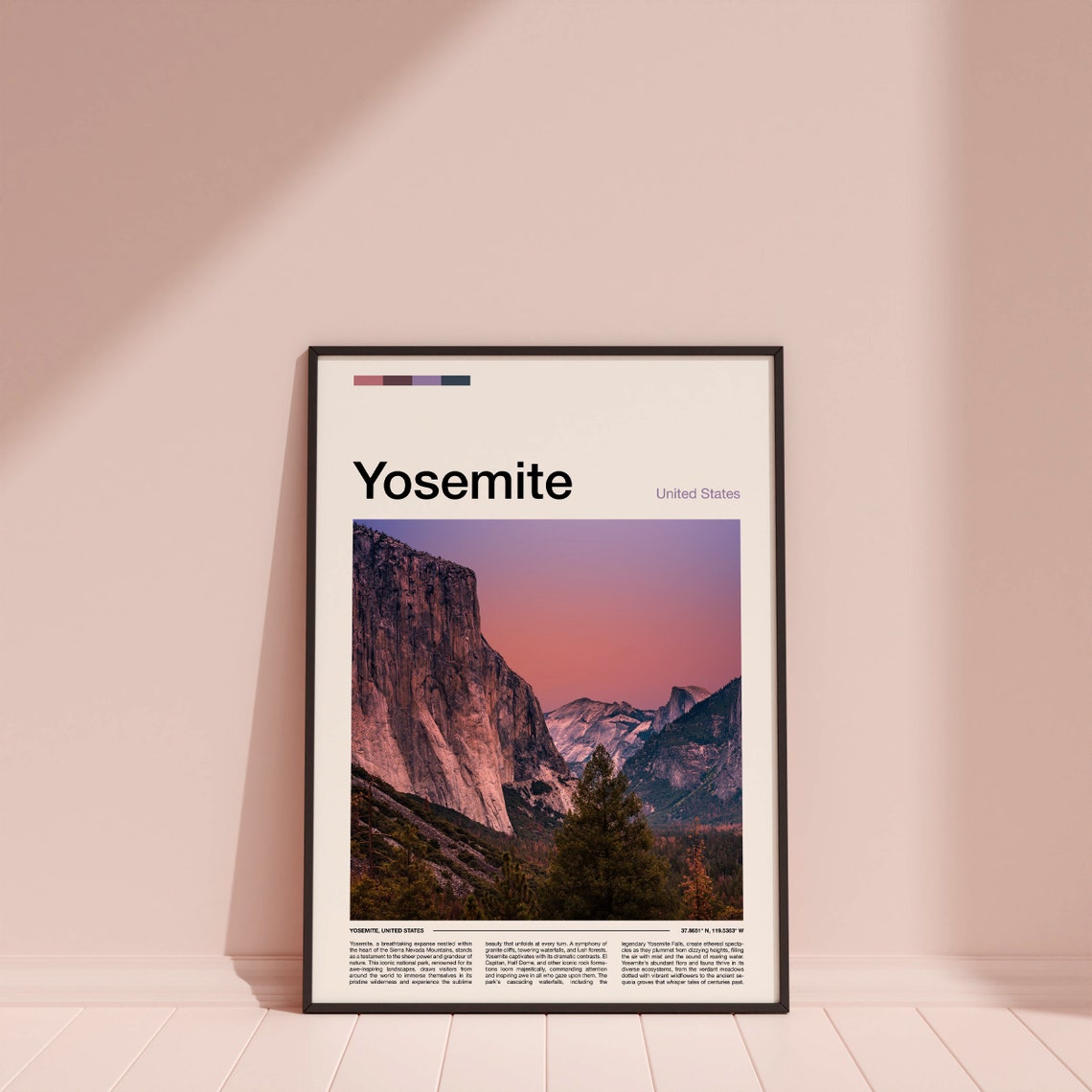 Iconic Yosemite California El Capitan Sunset Granite Cliffs Poster - Image 3