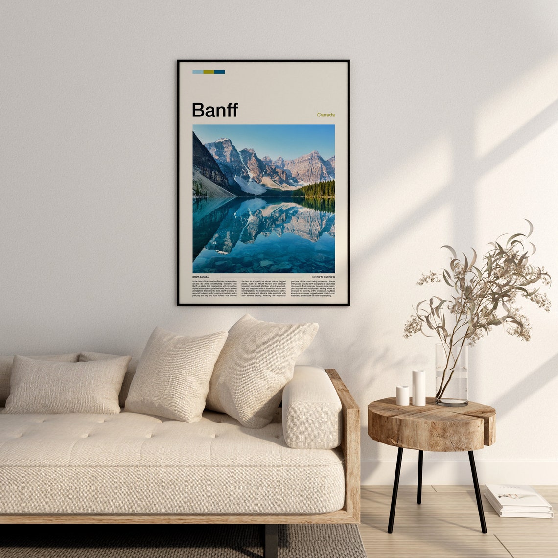 Banff Canada Moraine Lake Turquoise Reflection Mountain Lake Poster - Image 3