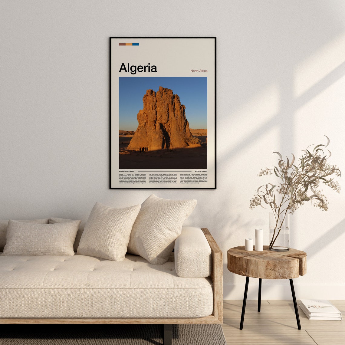Algeria Sahara Desert Sandstone Rock Formation Photography Poster - Image 3