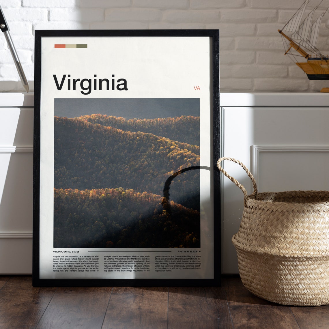 Virginia Autumn Forest Hills Fall Foliage Photography Poster - Image 5