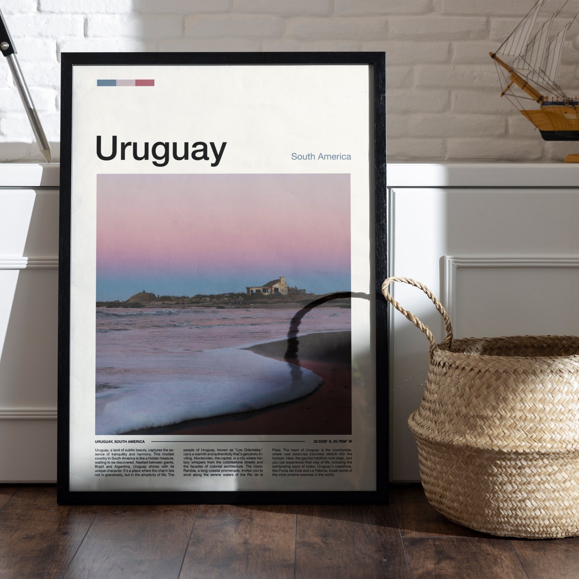 Uruguay Print Uruguay Poster Uruguay Wall Art Uruguay Art Print Uruguay Photo Uruguay Travel Gifts Travel Poster Traveler Gifts - Image 5