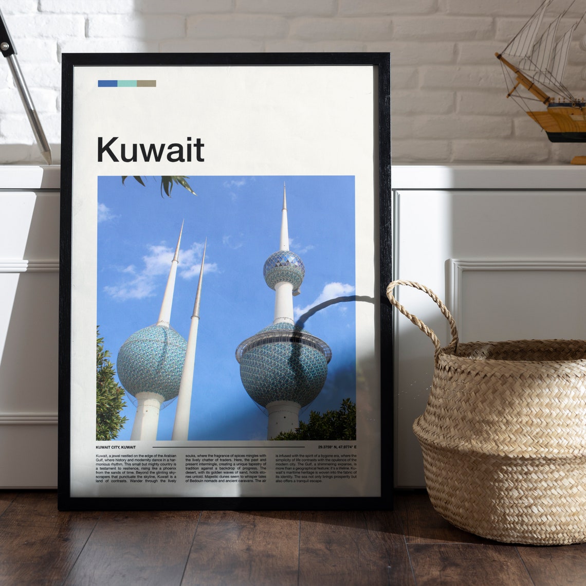 Kuwait Print Kuwait Poster Kuwait Wall Art Kuwait Art Print Kuwait Photo Travel Poster Traveler Gift Travel Gifts - Image 5