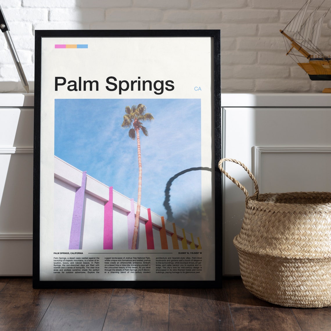 Palm Springs California Mid Century Modern Desert Oasis Poster - Image 5
