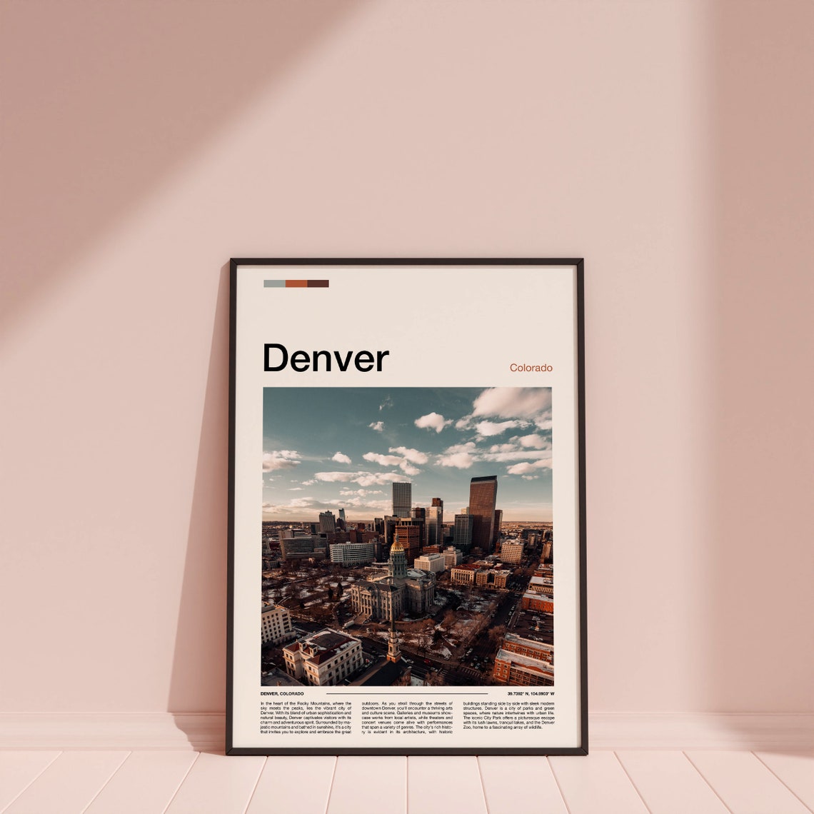 Denver Colorado Downtown Skyline Capitol Dome City View Poster - Image 3
