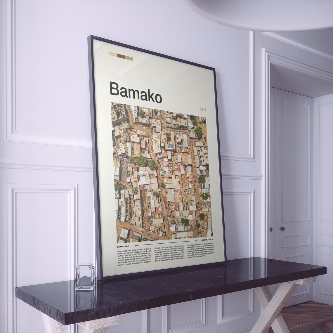 Bamako Mali Aerial African City Skyline View Photography Poster - Image 2