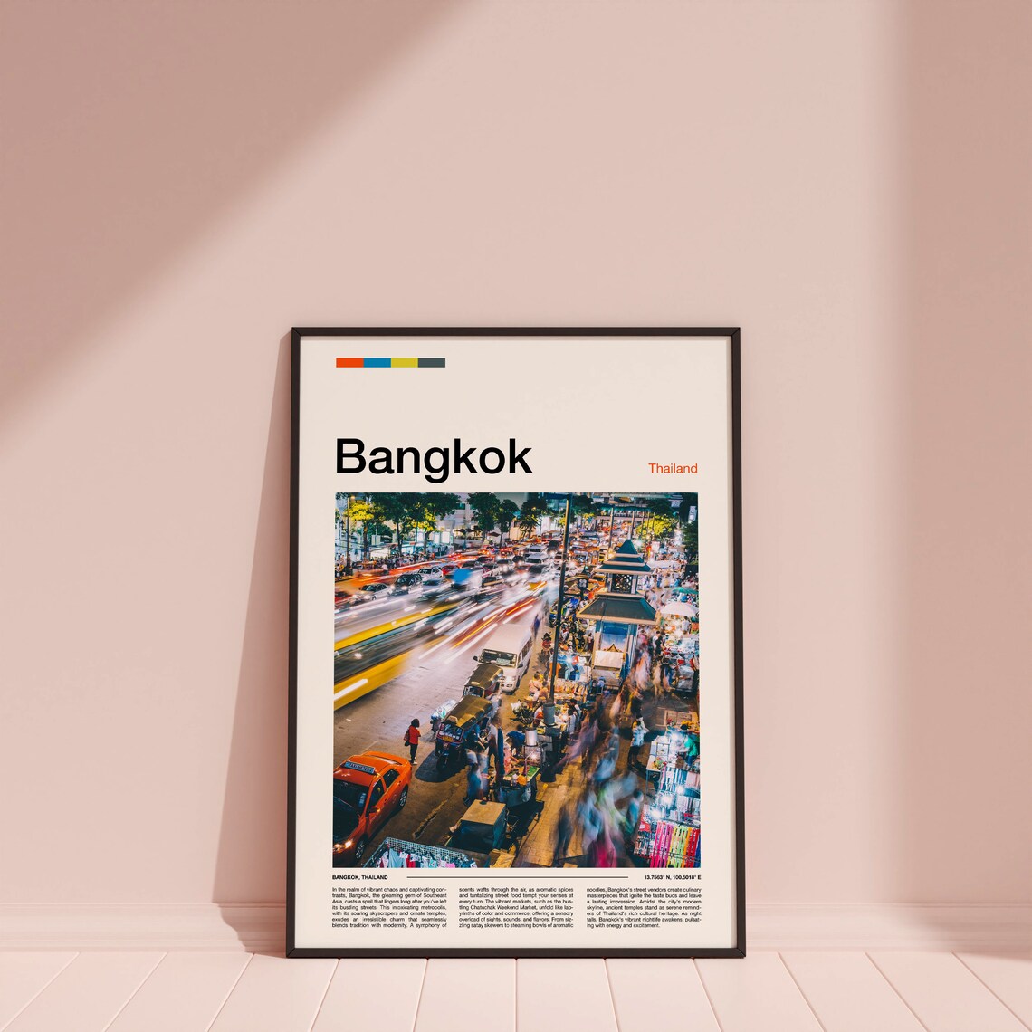 Bangkok Thailand Night Market Street Lights City Life Poster - Image 3