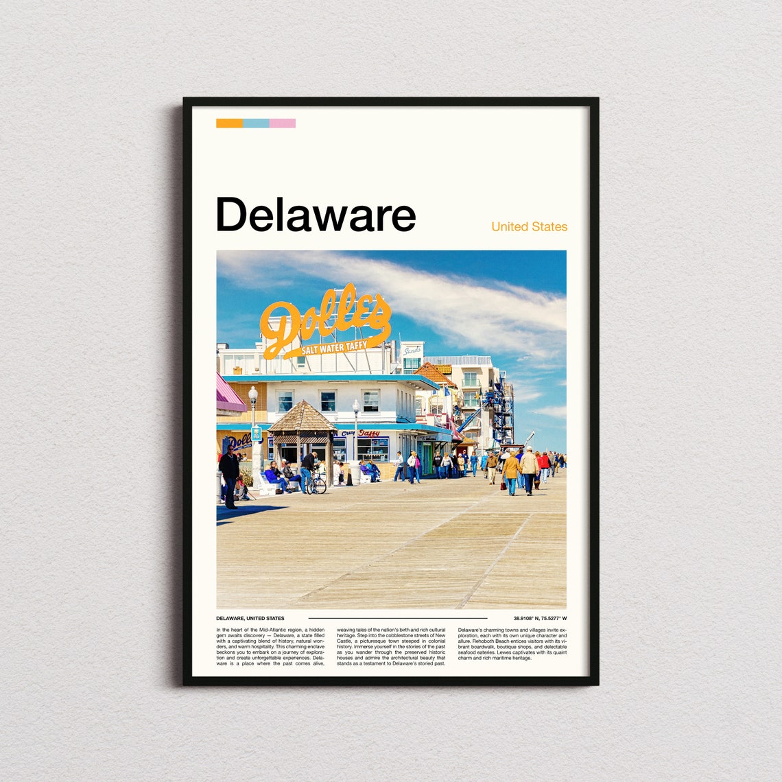 Delaware Boardwalk Dolles Salt Water Taffy Seaside Photo Poster