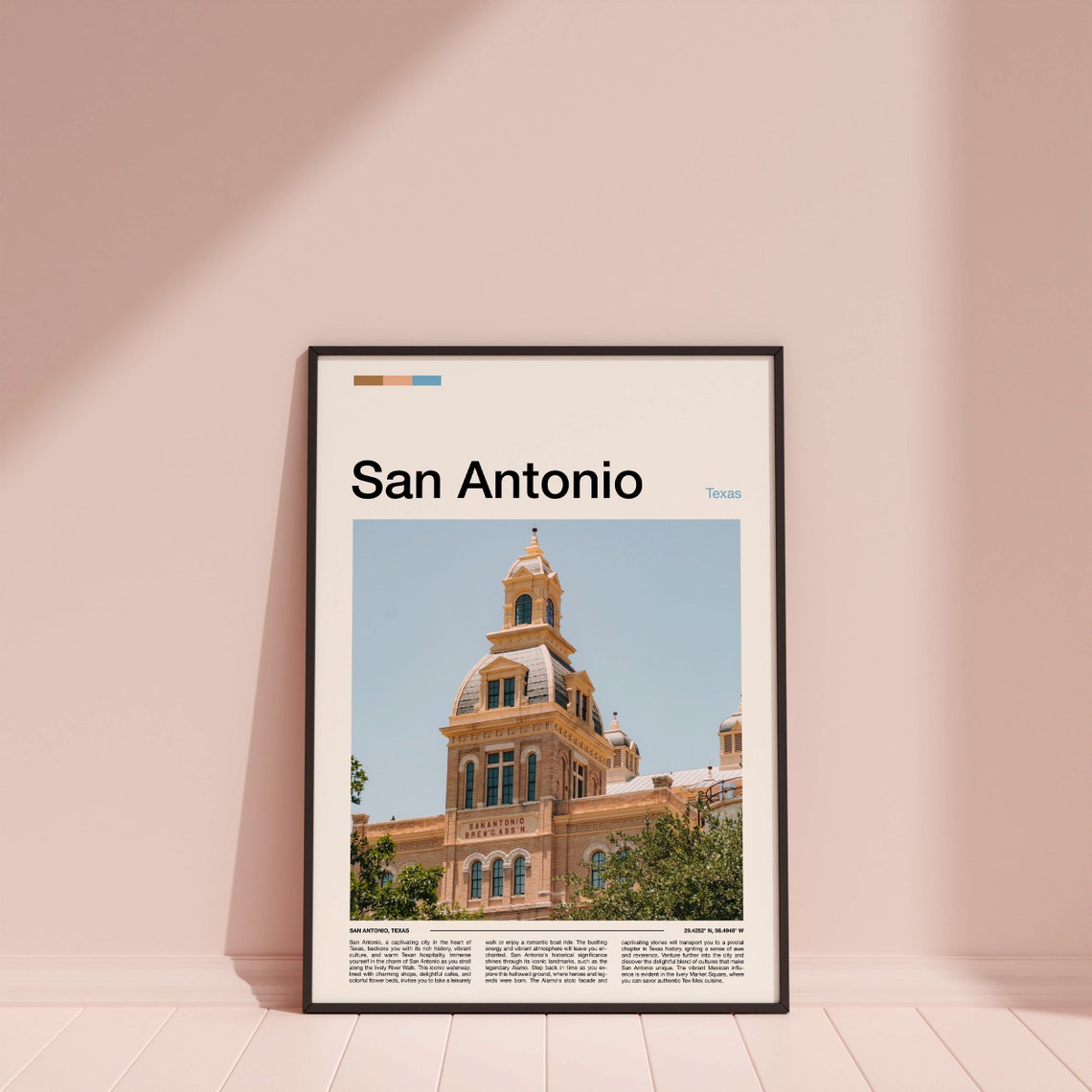 San Antonio Texas Historic Brewery Building Minimalist Photo Poster - Image 4